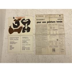 Five Drian gallery posters, 1960/70s, along with other gallery invitations and posters