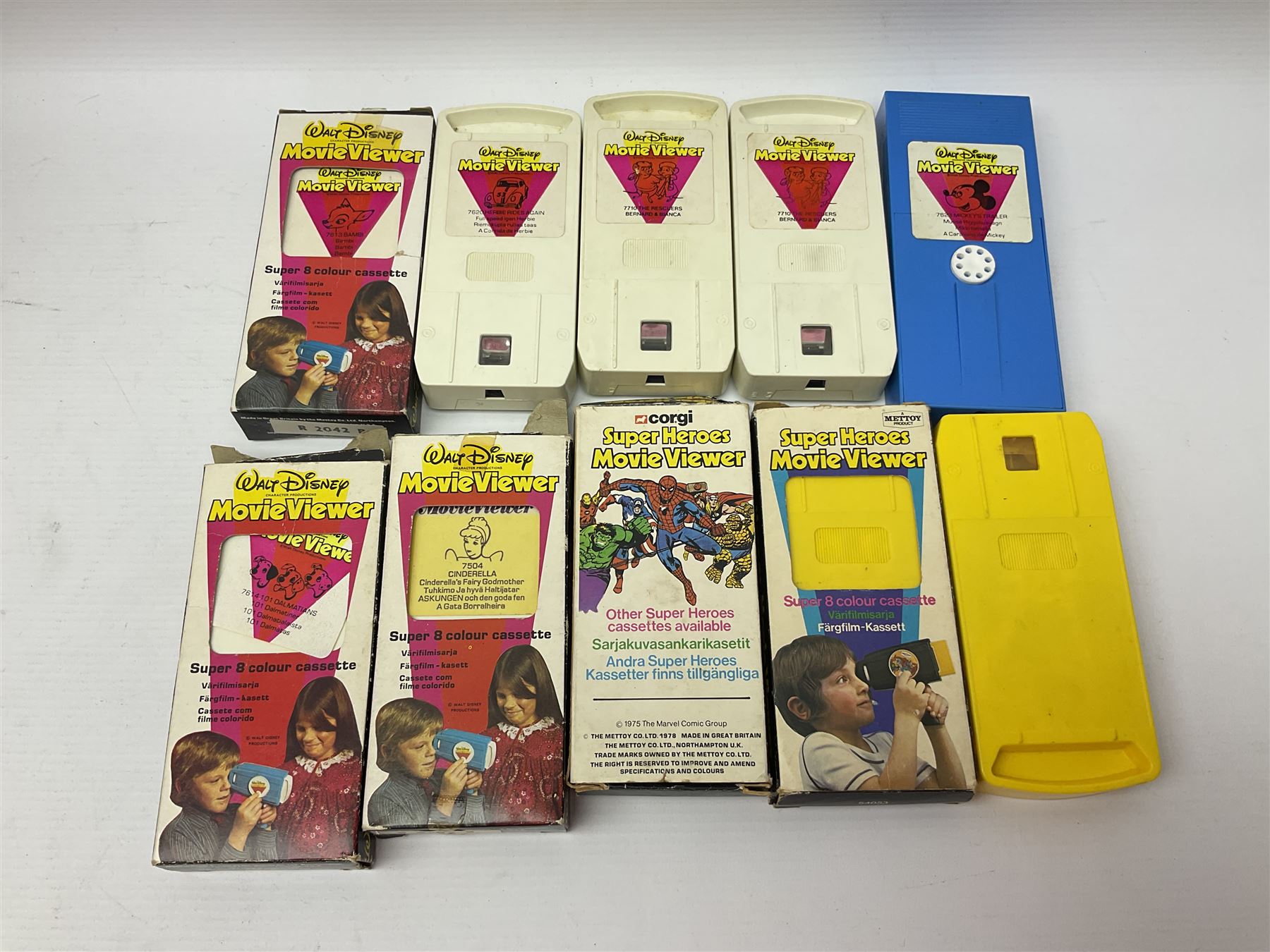 Corgi/Disney - Movie Vision, in original box, with Corgi projector, two Corgi Movie Viewers and nine films; together with 8mm film reels and strips to include Disney’s Dumbo, Mickey Mouse, Alice in Wonderland etc, most in original boxes