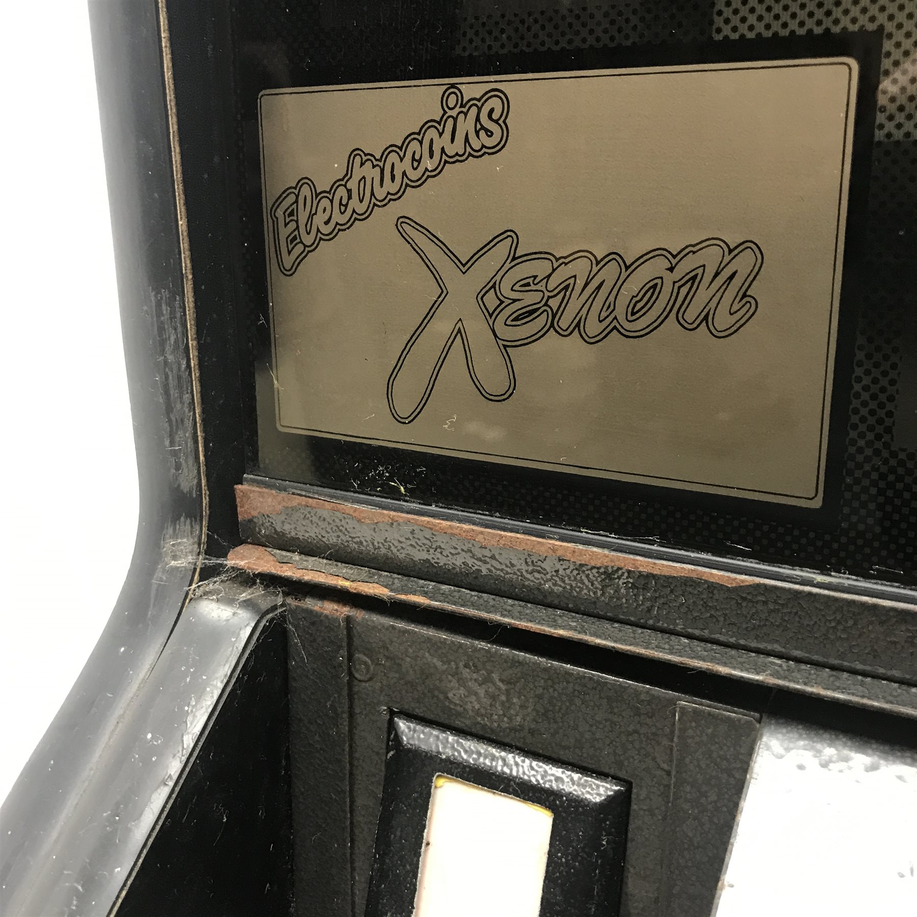 Electrocoin 'Xenon' arcade machine, with 'Thunder Zone' game cartridge, W69cm, H187cm, D93cm