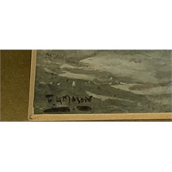 Frank Henry Mason (Staithes Group 1875-1965): Scarborough from Cornelian Bay & Sailing Vessels off the Scarborough Coast, pair watercolours signed 23cm x 34cm (2)