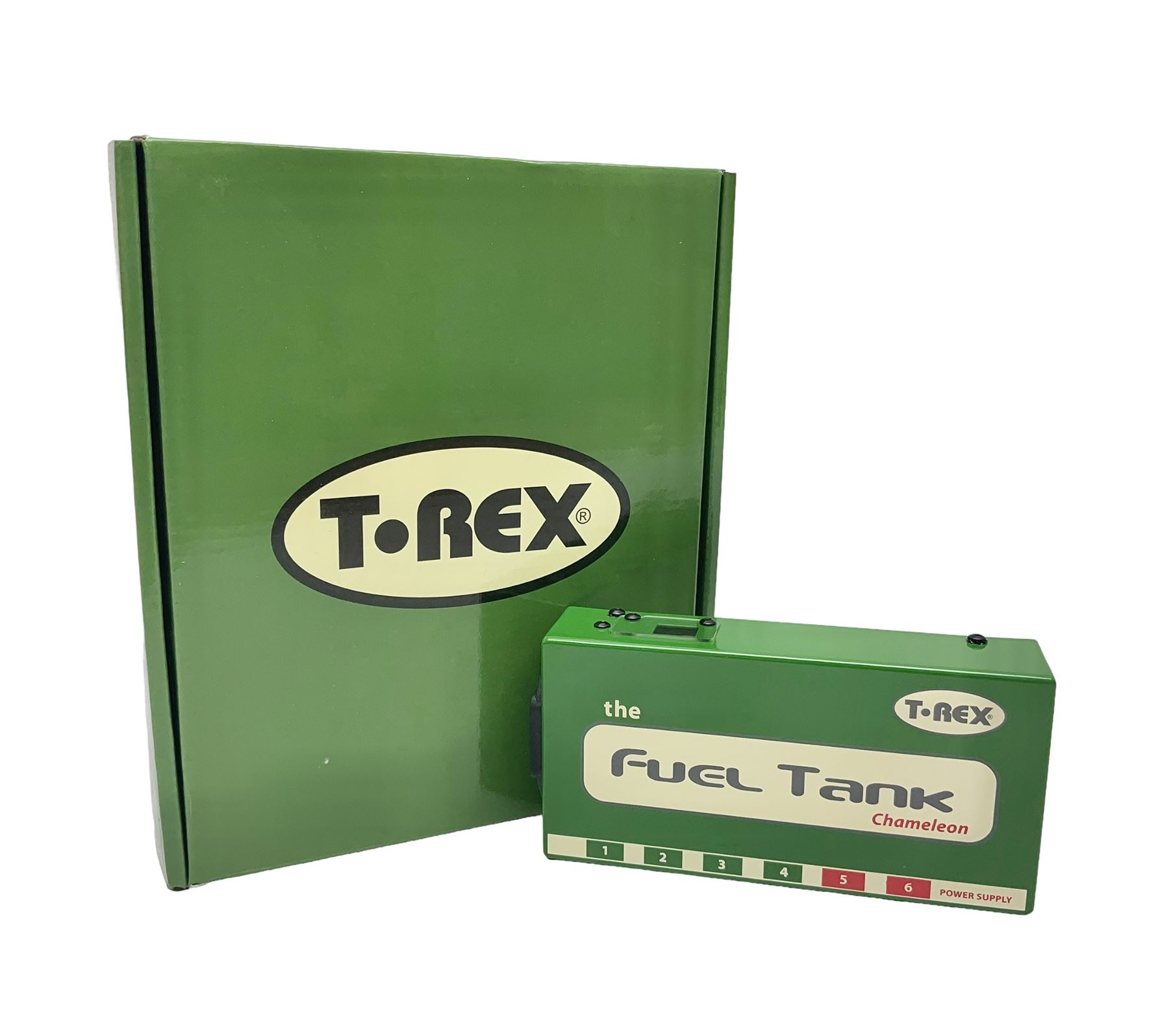 T-Rex Effect Fuel Tank Chameleon pedal power bank, with associated cables, boxed, 