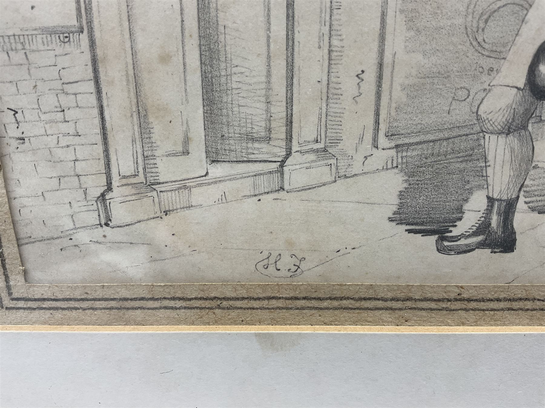 English School (Mid 19th century): Temperance Movement Cartoons, pair pencil drawings signed with indistinct monogram, possibly HF or HJ 19cm x 25cm (2)