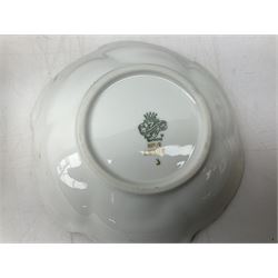 Spode Campanula pattern tulip vase, footed bowl and covered trinket dish, together with six Jlmenau dishes and three other vases 