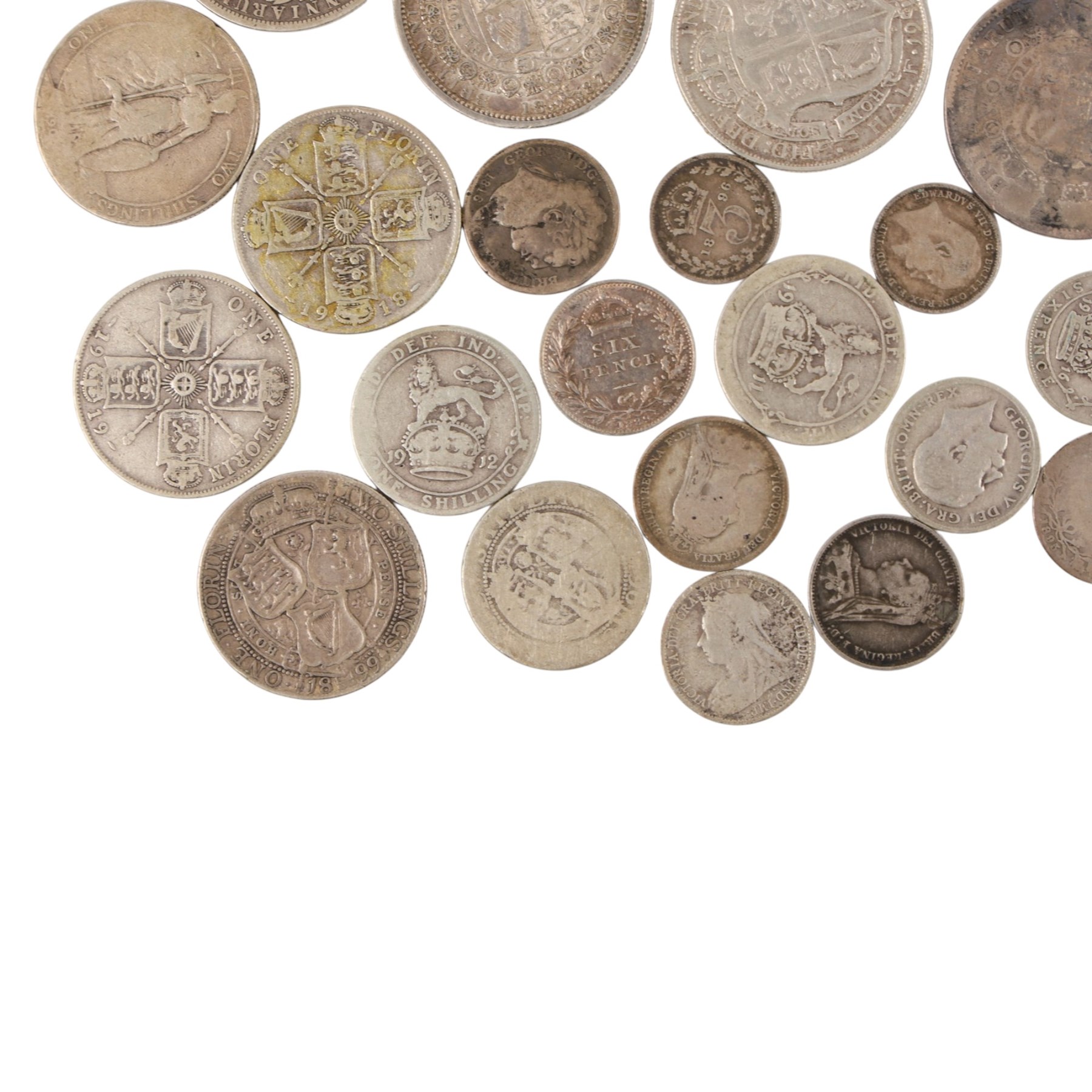 Approximately 180 grams of Great British pre-1920 silver coins