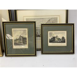 Collection early engravings and prints mostly relating to Boston Lincolnshire max 20cm x 15cm (8)