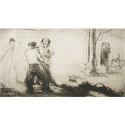 Pietro Annigoni OMRI (Italian 1910-1988): Liturgy and Studies, three drypoint etchings signed in pencil max 17cm x 28cm