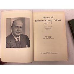 Kilburn, J.M: History of Yorkshire County Cricket 1924-1949, Roberts, E.L: Cricket in England 1894-1939, together with rugby league programmes and other books and ephemera, including Daily Express newspaper 21st July 1969, the moon landing etc 