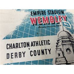 1946 FA Cup Final Charlton Athletic v Derby County football programme played 27th April 1946 at Wembley, signed to the centre pages by Raich Carter above his team name. Provenance: By direct descent from the family of Raich Carter having been consigned by his daughter Jane Carter.
