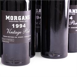 Morgan's 1994 vintage port, 75cl, 20.5% vol, twelve bottles 