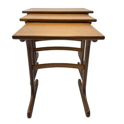 G-Plan - nest of three teak tables 