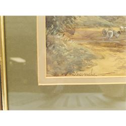 George Alexander (British 1832-1913): A Yorkshire Dales Hamlet, watercolour signed 34cm x 49cm