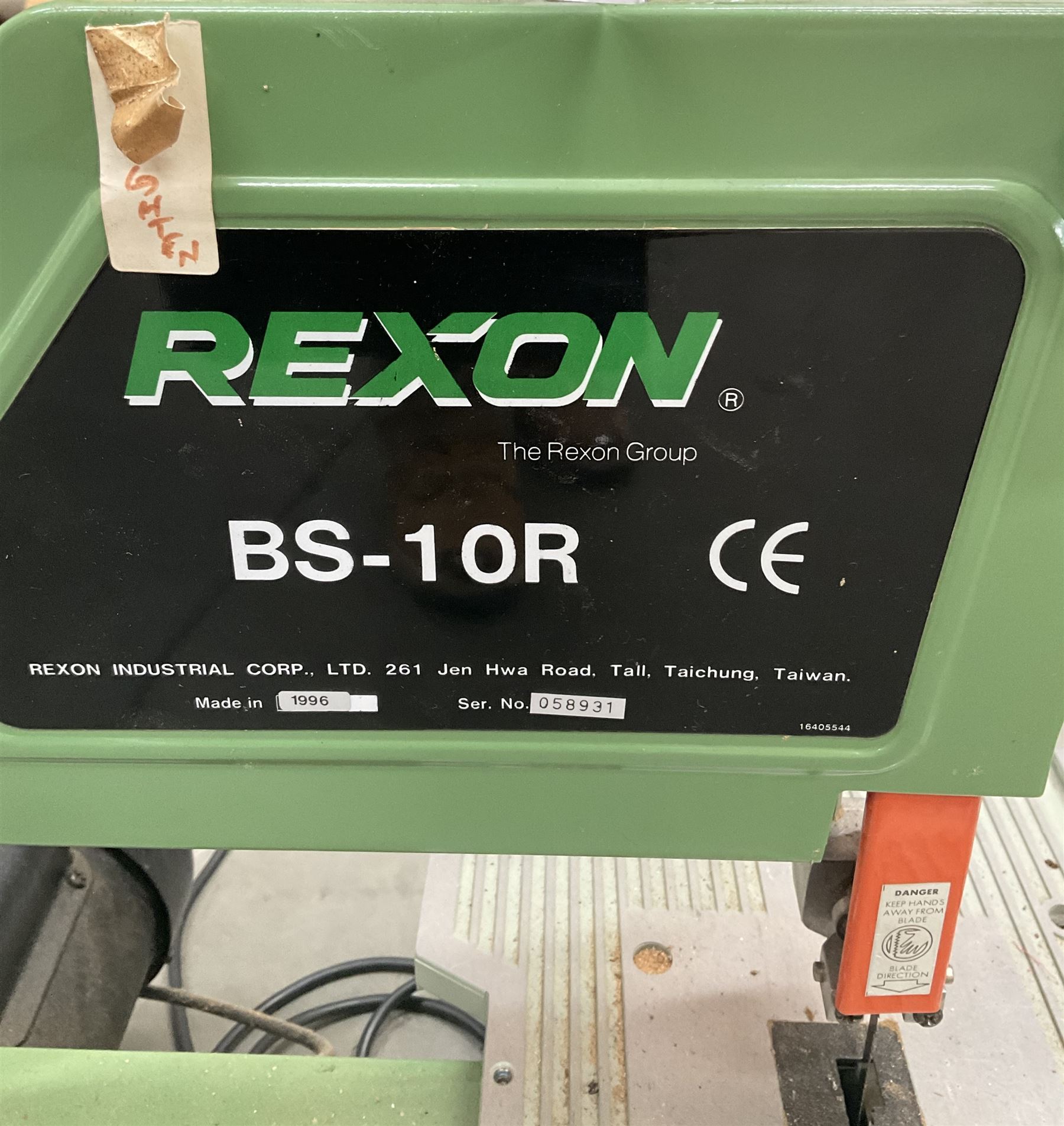 REXON BS-10R bench bandsaw with disc sander 