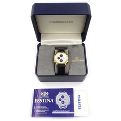  Festina chronograph alarm wristwatch no 6336, boxed  