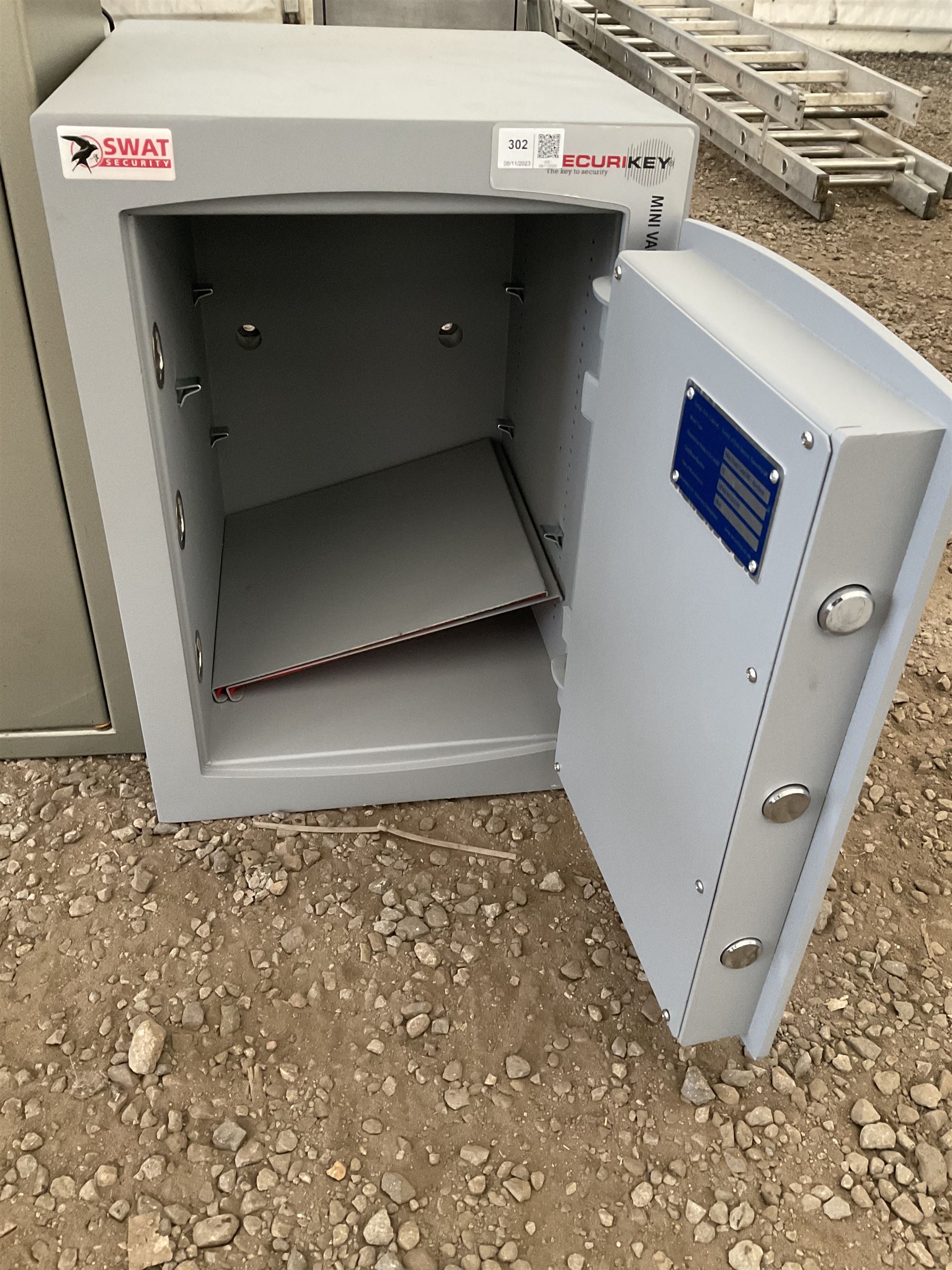 Swat security mini vault safe together  with small gun cabinet  - THIS LOT IS TO BE COLLECTED BY APPOINTMENT FROM DUGGLEBY STORAGE, GREAT HILL, EASTFIELD, SCARBOROUGH, YO11 3TX