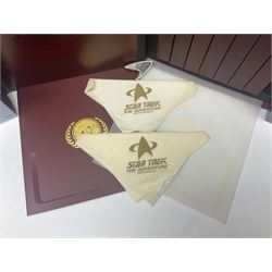 Star Trek collectables to include limited edition 30th Anniversary boxed VHS collectors set no. 002580, and further DVDs, books etc in one box