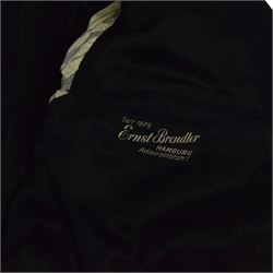 German World War II Kreigsmarine navy blue jacket by Ernst Brendler, Hamburg, with ribbon band, National Emblem and  anchor brass buttons