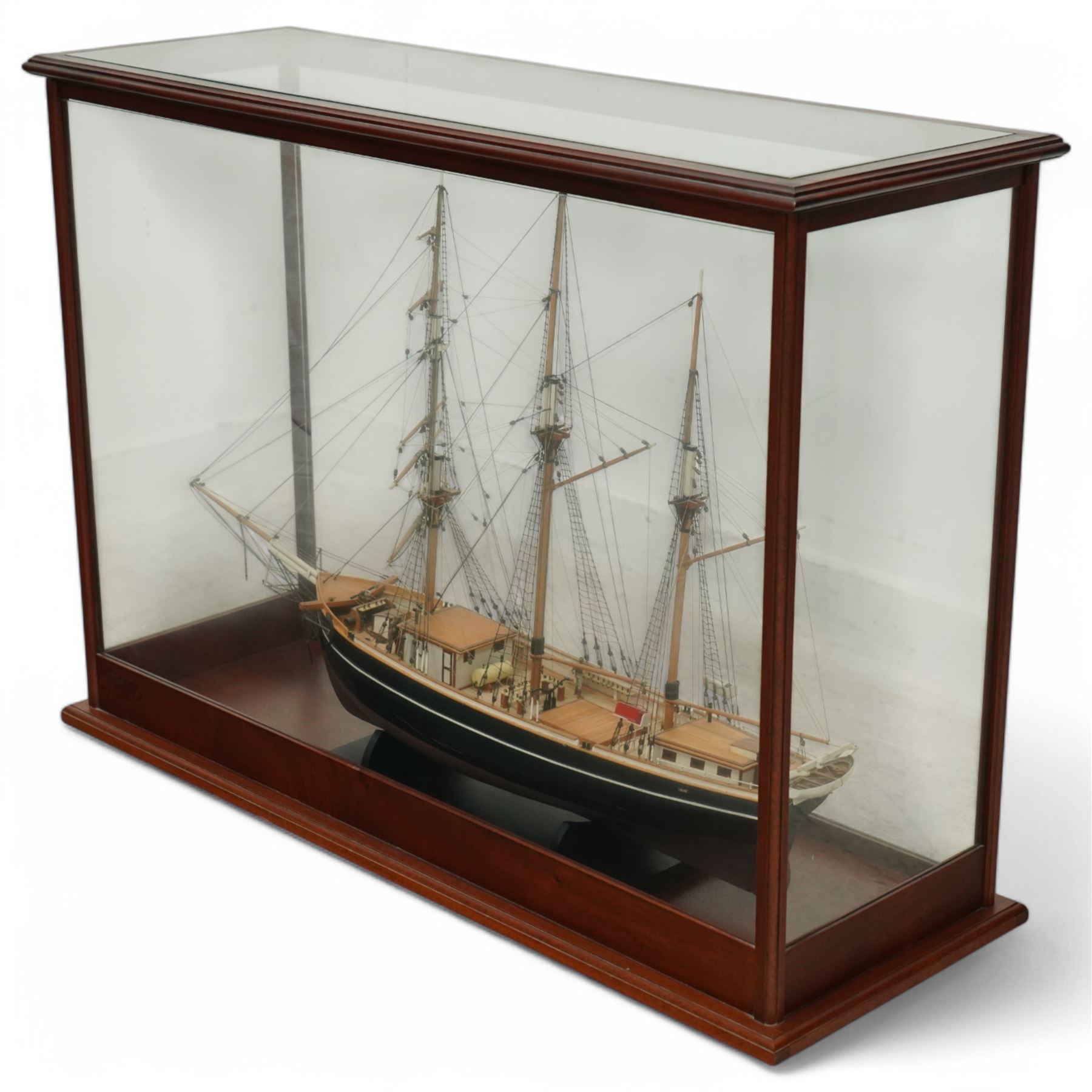 Model ship, SS Irene, in glazed case 