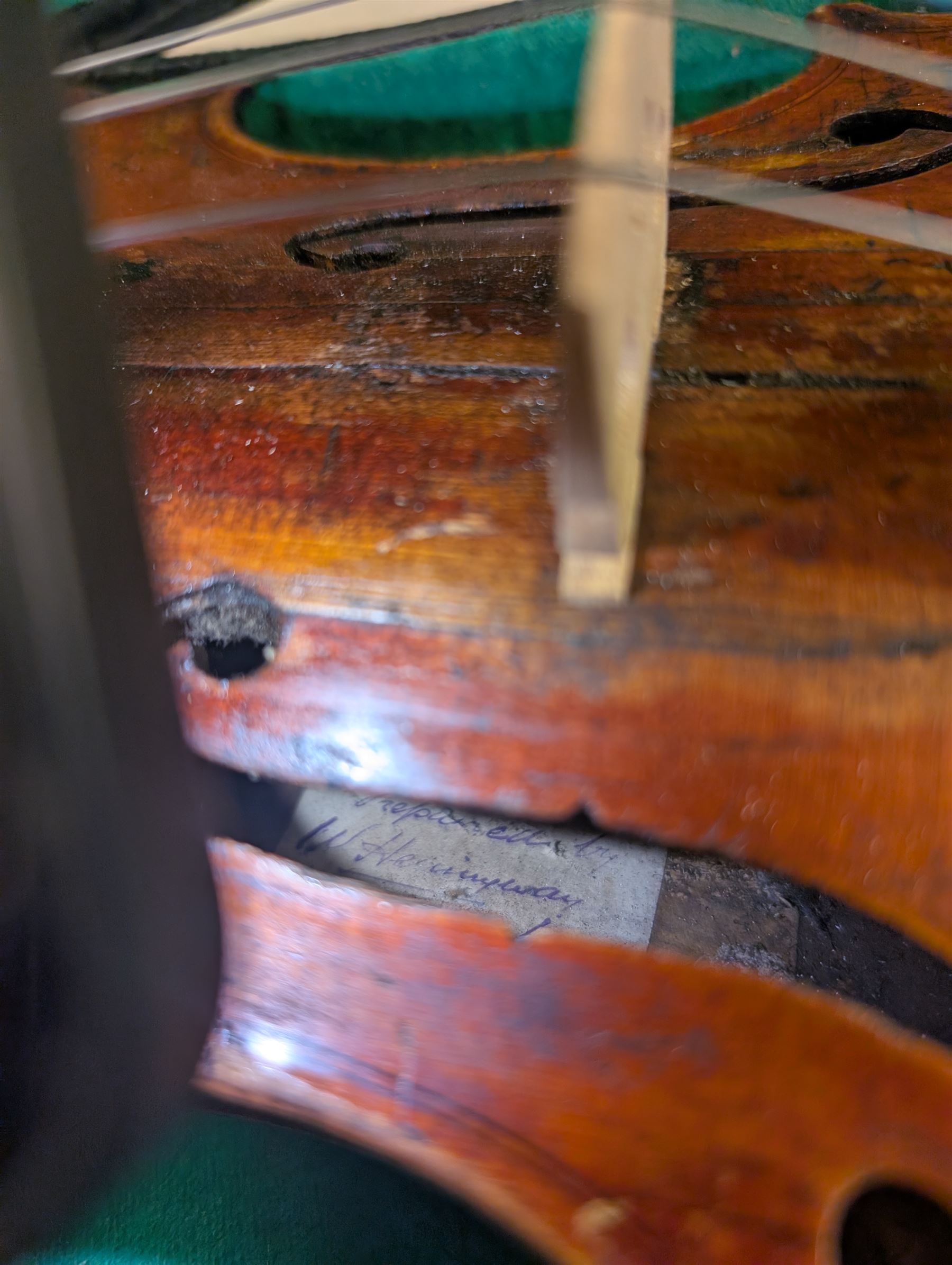 Violin and bow in fitted case