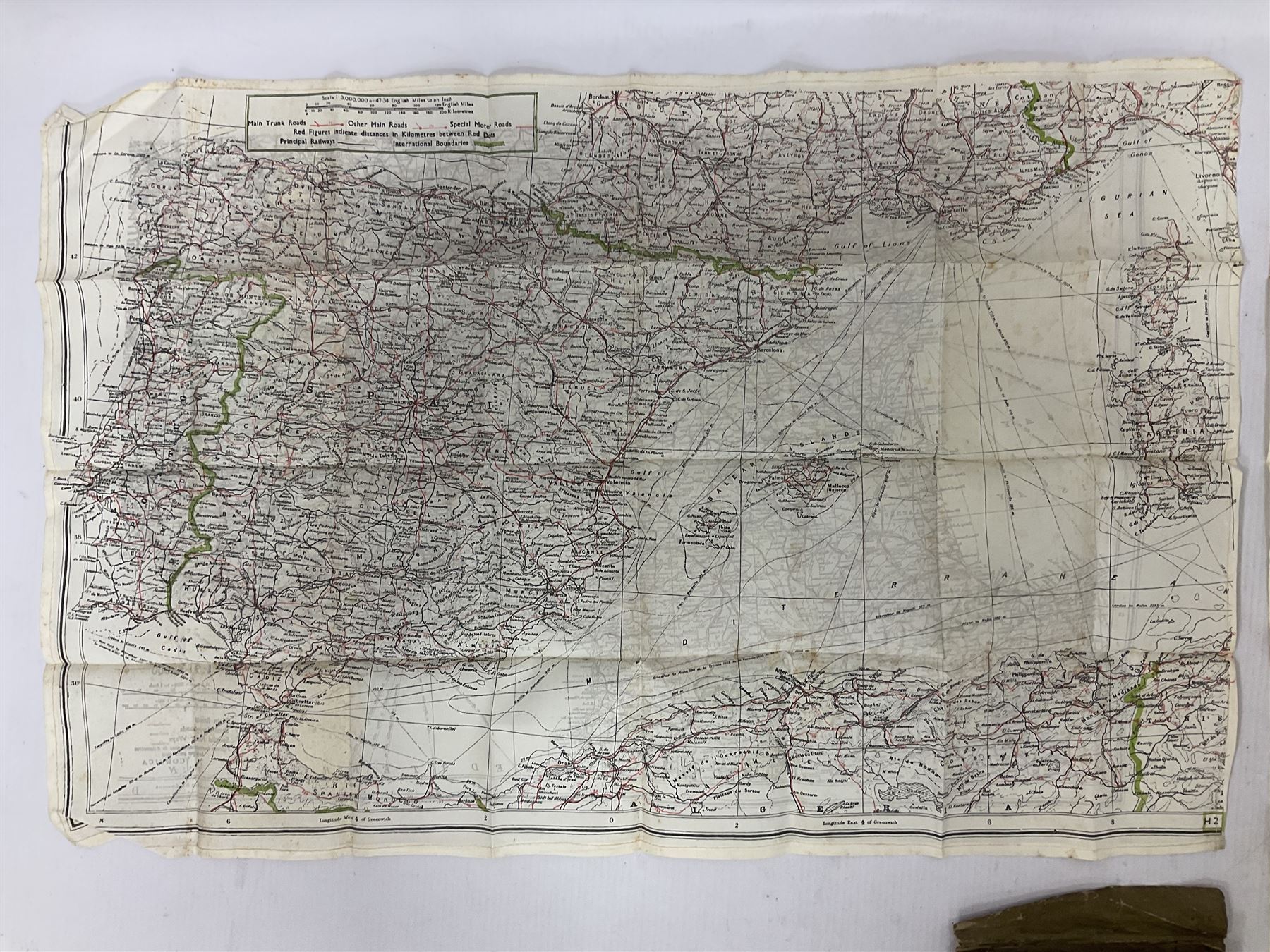 Two WW2 double sided silk escape and evade maps of Europe, comprising: Germany, Belgium, France, Holland, Spain etc,  in canvas envelope stamped Mark II