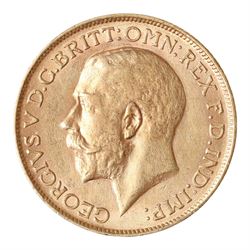 King George V 1911 gold full sovereign coin