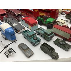 Various makers - Matchbox Superkings Snorkel Fire-Engine No.K-39 and King Size Scammell Tipper Truck No.K-19; both boxed; and large quantity of unboxed, playworn and repainted models by Dinky, Corgi, Lesney, EFE, Micromachines etc