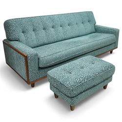 G-Plan Vintage - unused Agatha 3 seater sofa, upholstered in G insignia fabric cushion sea...