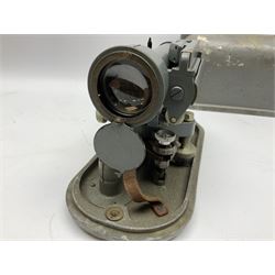 Cooke Troughton & Simms Ltd. York surveyor's level Pat.No. 242468 serial no. SO35312 with grey painted brass body L20cm; in grey metal case with domed lift-off lid; and Carl Zeiss Jena Optical Level NI 025, serial no.487011 with mustard japanned metal body in grey metal case with domed lift-off lid (2)
