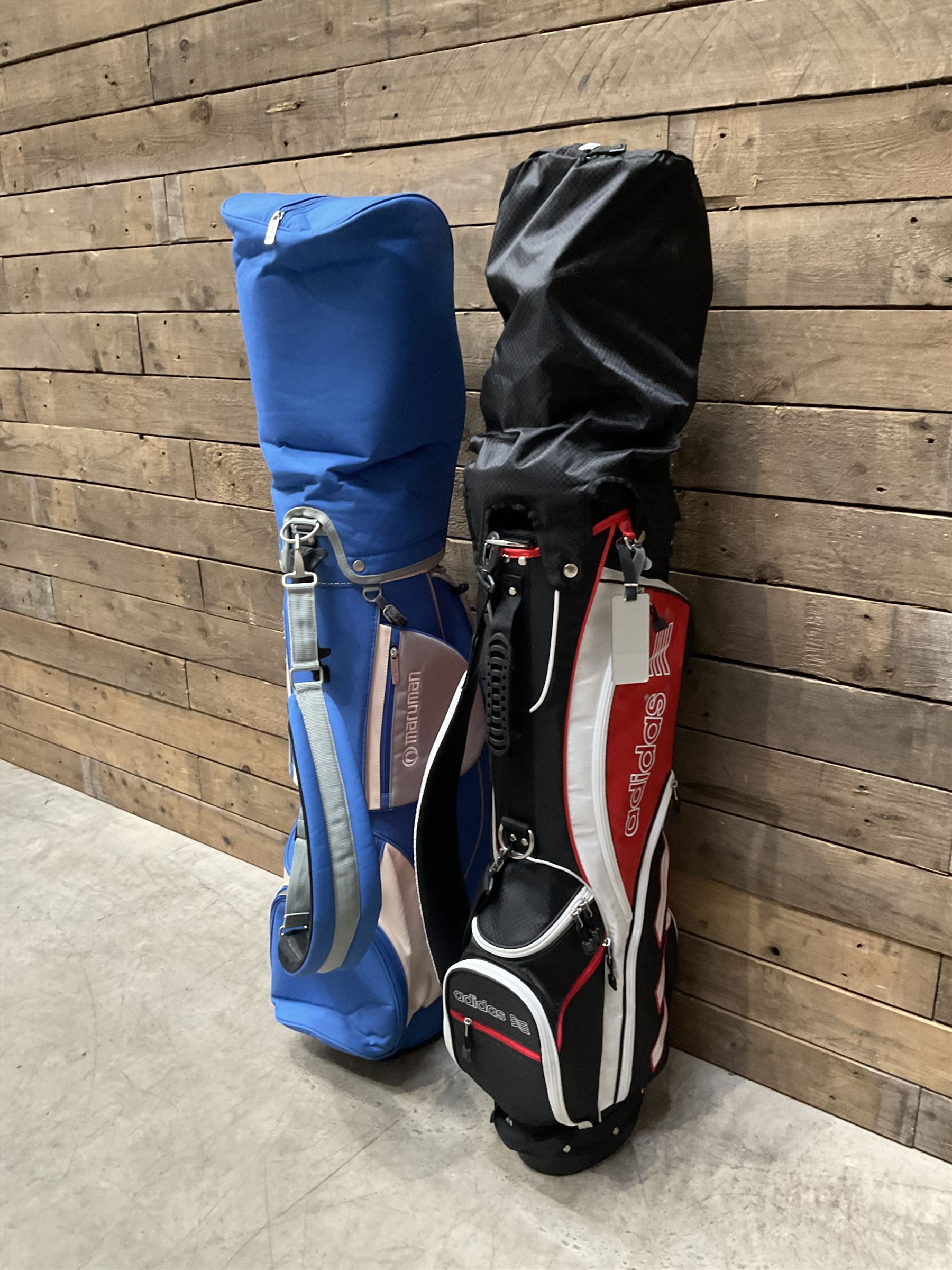 Two sets of golf clubs maruman and adidas