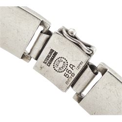 Georg Jensen silver bracelet, No. 56A, London import mark 1957