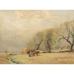 William Bradley Lamond (Scottish 1857-1924): Clouds Gathering Over the Plough, oil on canv...