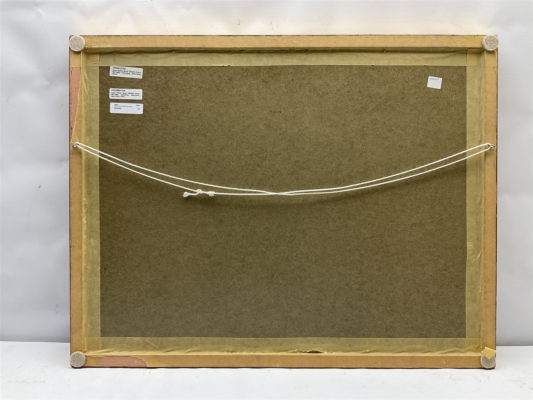 James William Booth (Staithes Group 1867-1953): Haymaking, watercolour signed 29cm x 45cm