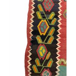 Kelim vegetable dyed rug, geometric design