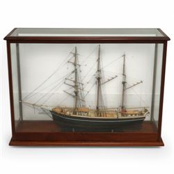 Model ship, SS Irene, in glazed case 