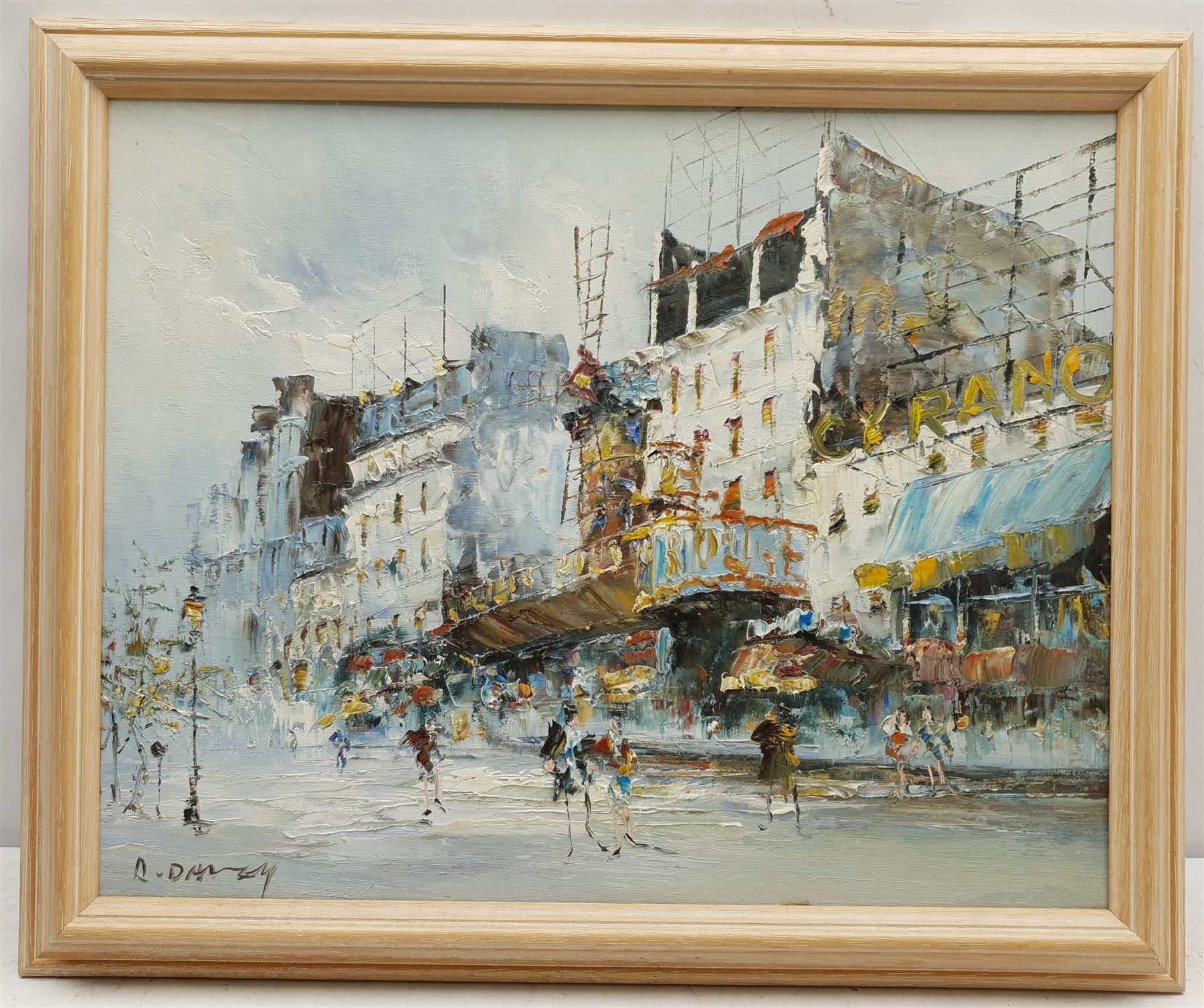 Randall Vernon Davey (USA 1887-1964): Parisian Street, oil on canvas signed 40cm x 50cm