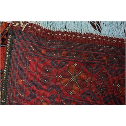  Fine Turkoman red ground rug, decorated with Guls, 146cm x 100cm  