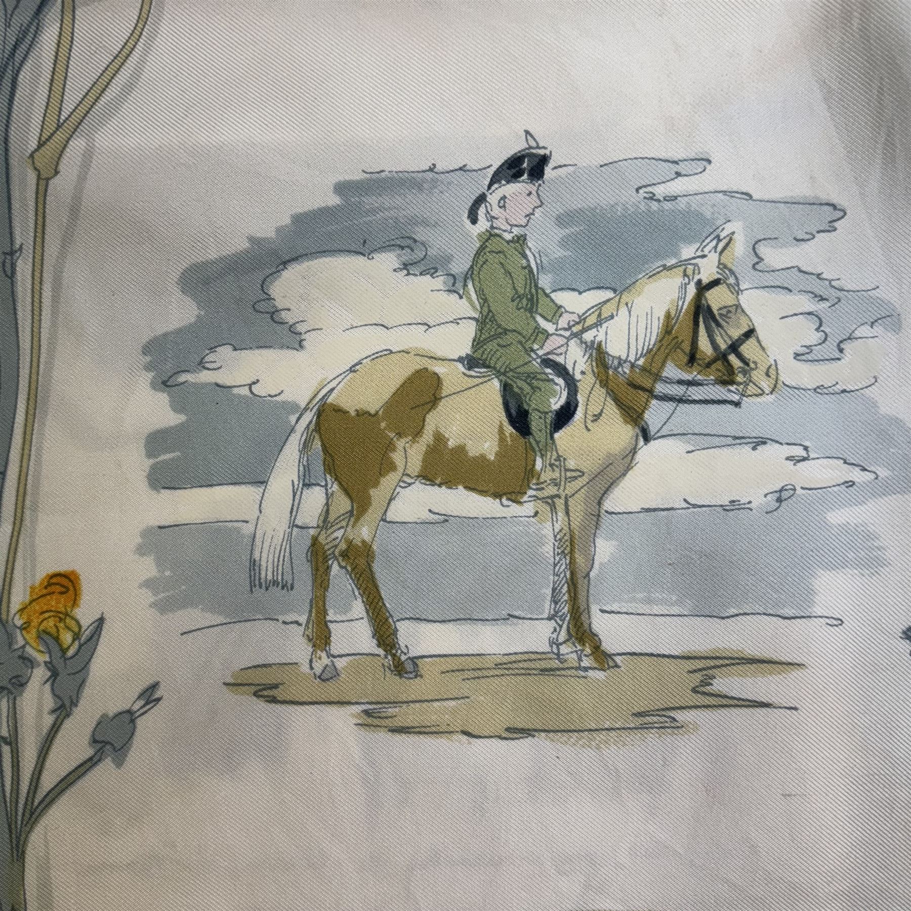 Hermes La Comtesse de Segur silk scarf, 90cm x 90cm