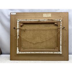 Fred Wilde (Northern British 1910-1986): 'Going to Choir Practice', oil on canvas signed, titled verso 38cm x 49cm 