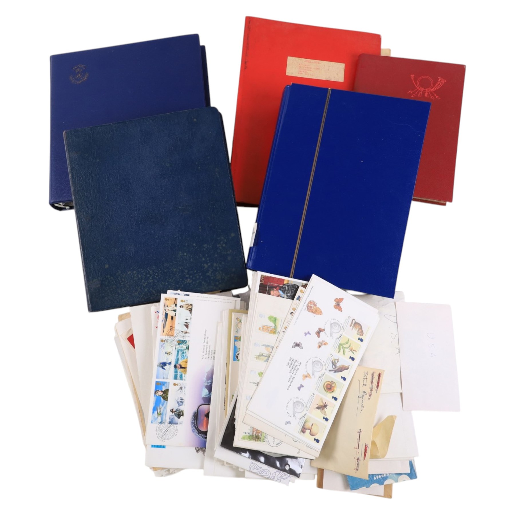 Great British and World stamps, first day covers, etc, in three boxes