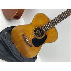 Saxon acoustic guitar Folk Model 812, serial no.43263 L102cm; Jose Ferrer El Primo small or child's size acoustic guitar, serial no.006980 L85cm; both in carrying soft cases; and Spanish Admira Concert Grande acoustic guitar (3)