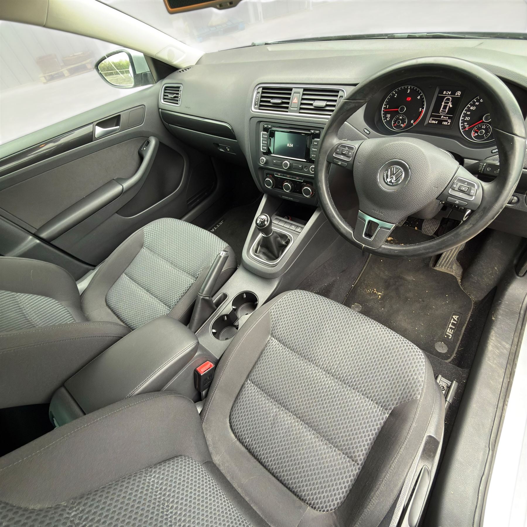 Volkswagen Jetta, 1.6 litre blue-motion diesel, 82000 miles, manual, silver, 2013, (NX63 VVT), MOT till 13 August 2026, £20 road tax, full VW service history, parking sensors, bluetooth - this vehicle is subject to 10% plus VAT buyers premium (12% in total)