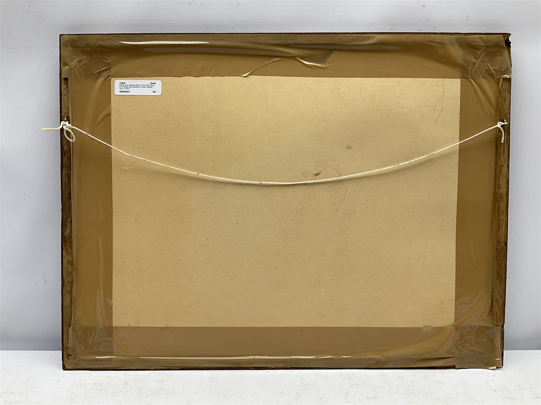 Frank Henry Mason (Staithes Group 1875-1965): Brig on a Moody Sea, gouache signed 19cm x 26cm