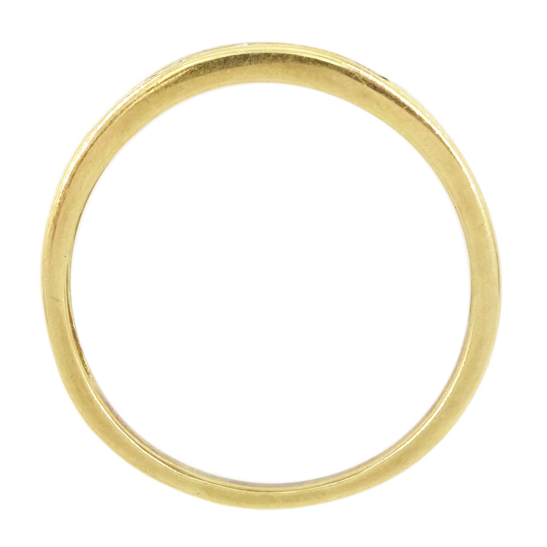 Iliana 18ct gold seven stone princess cut diamond half eternity ring, stamped, total diamond weight 0.50 carat 