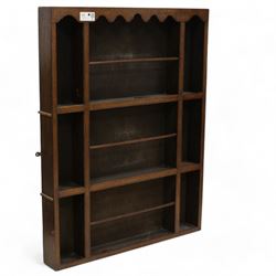 Georgian design oak wall hanging delft r