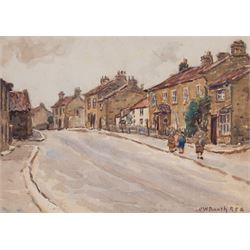 James William Booth (Staithes Group 1867-1953): Cloughton Village near Scarborough, waterc...