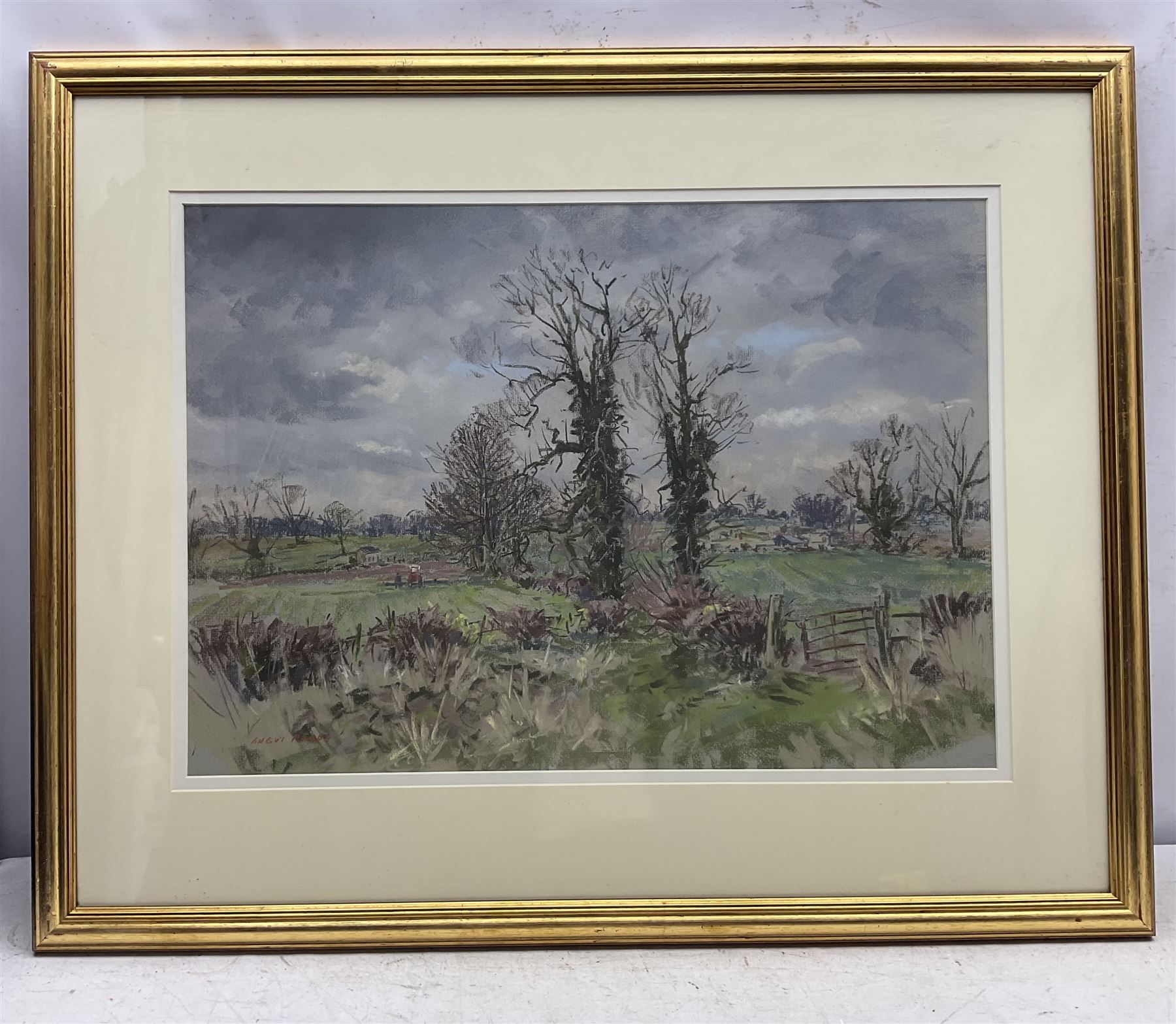 Angus Bernard Rands (Yorkshire 1922-1985): Autumn Landscape, pastel signed 44cm x 63cm 