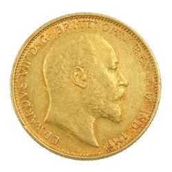 King Edward VII 1907 gold full sovereign coin, Sydney mint