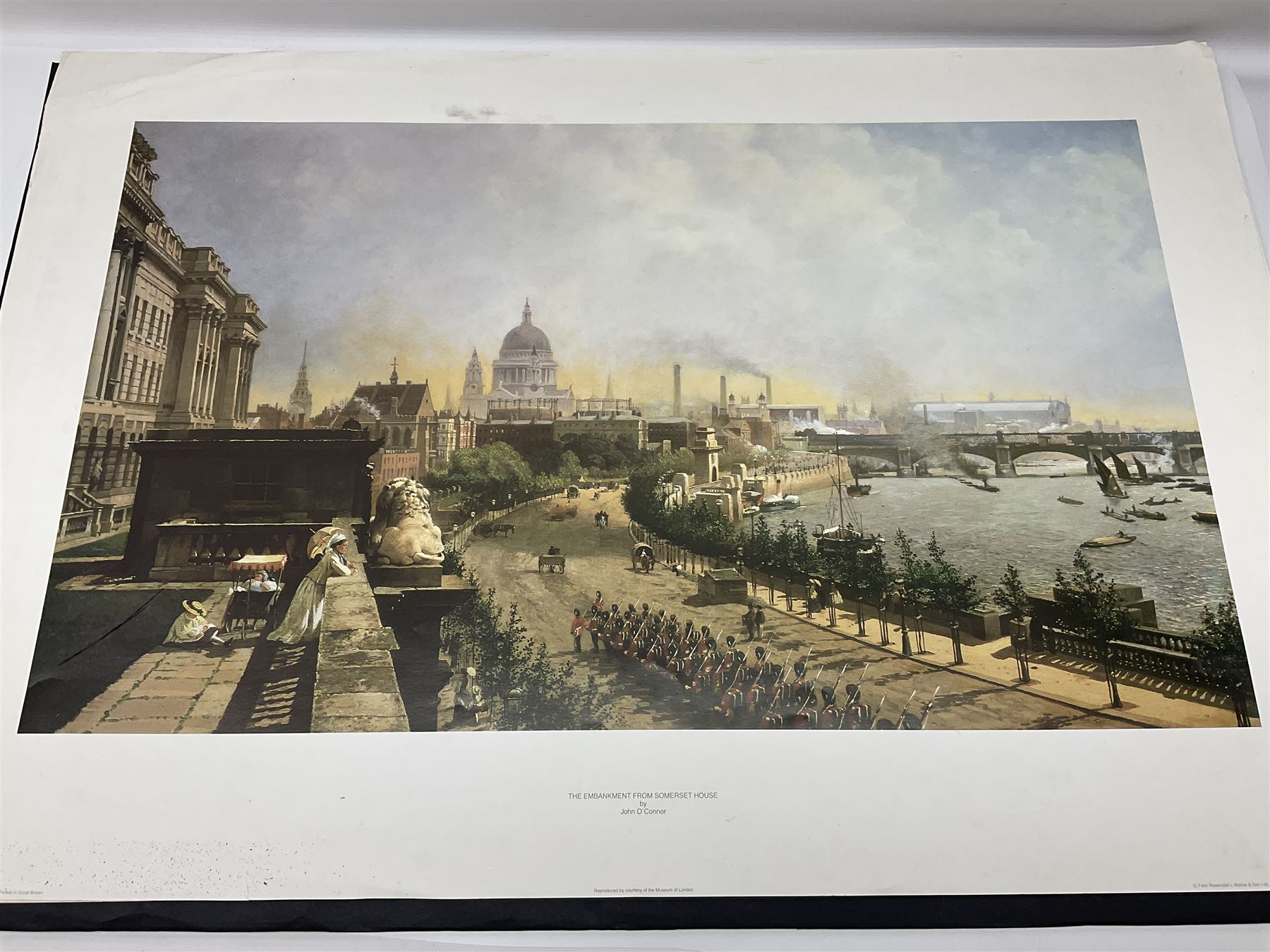 Large poster entitled 'Crests and Badges of the British Army in Daily Use 56 x 86cm; together with twenty-five colour prints of military interest including Crimean War, Boer War, WW2 etc; various sizes; all unframed