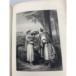 Victorian The Family Devotional Bible, by Rev Matthew Henry, pub. London and New York, The London Printing & Publishing Co, circa 1860, with steel engraving plates and gilt edges, L35cm