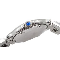 Cartier Must de Cartier 21 ladies stainless steel quartz wristwatch, Ref. 1340, serial No. PL156551, on original stainless steel strap, boxed with additional links 