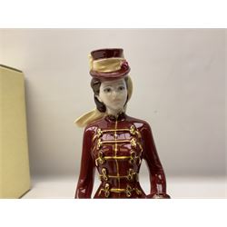 Two limited edition Coalport Sporting Pastimes figures, comprising The Rider and The Skater, both boxed with certificates